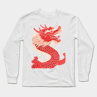 Chinese Dragon 7: Chinese New Year, Year of the Dragon on a light (Kicked Out) background Long Sleeve T-Shirt